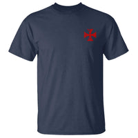 Vintage Catholic Knight Templar Crusader Cross T Shirt