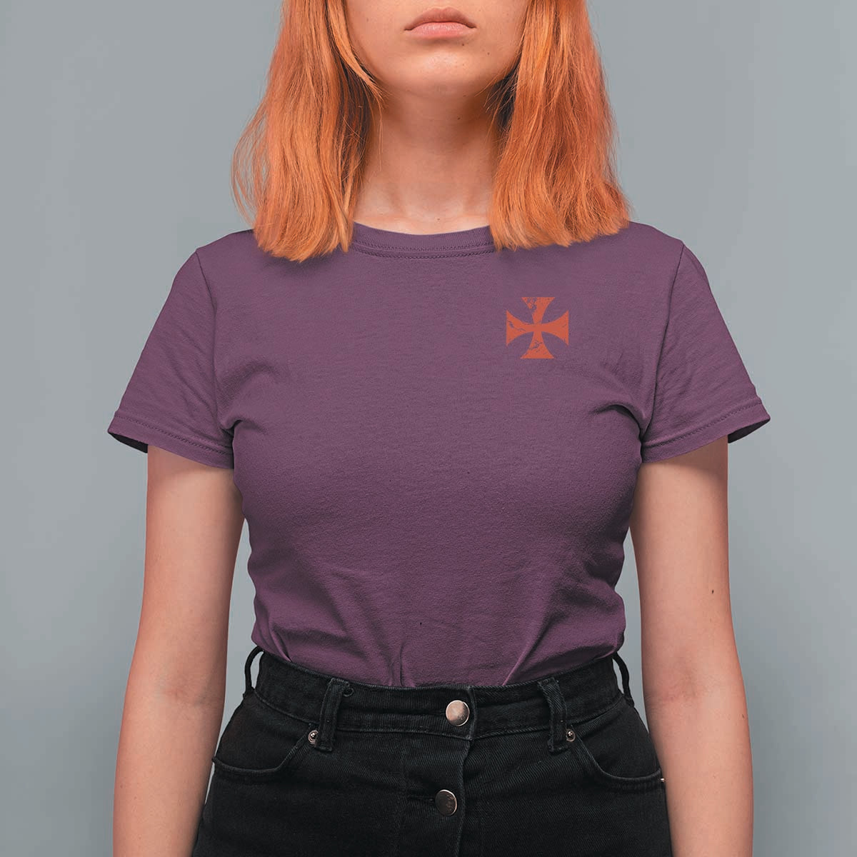 Vintage Catholic Knight Templar Crusader Cross T Shirt For Women