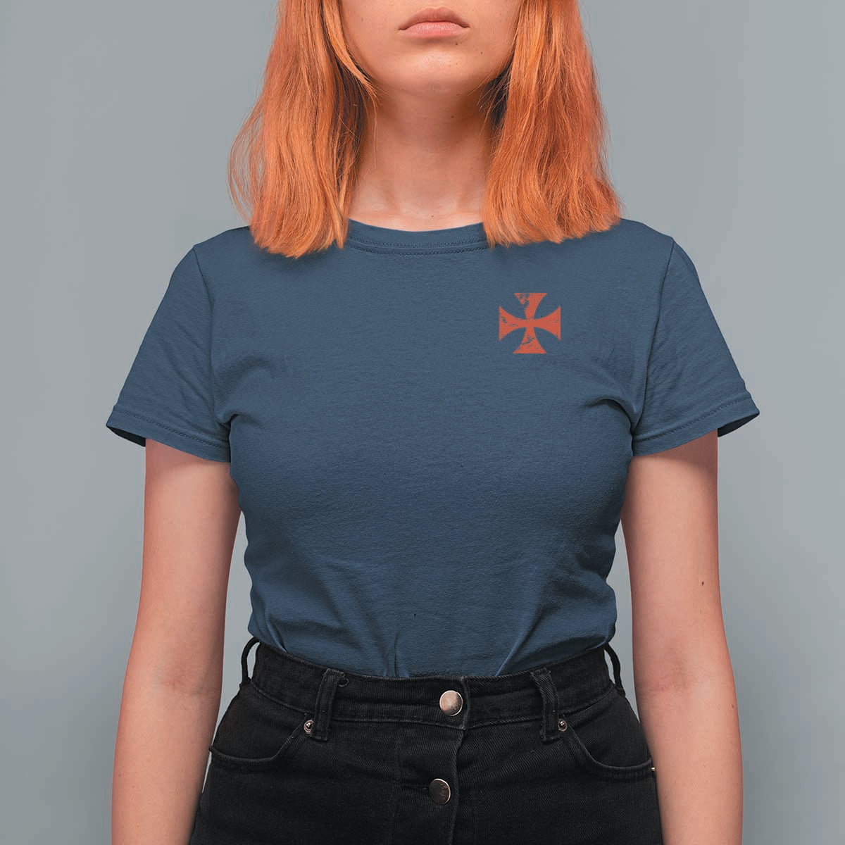 Vintage Catholic Knight Templar Crusader Cross T Shirt For Women