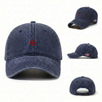 Vintage Catholic Knight Templar Crusader Cross Washed Cotton Baseball Cap