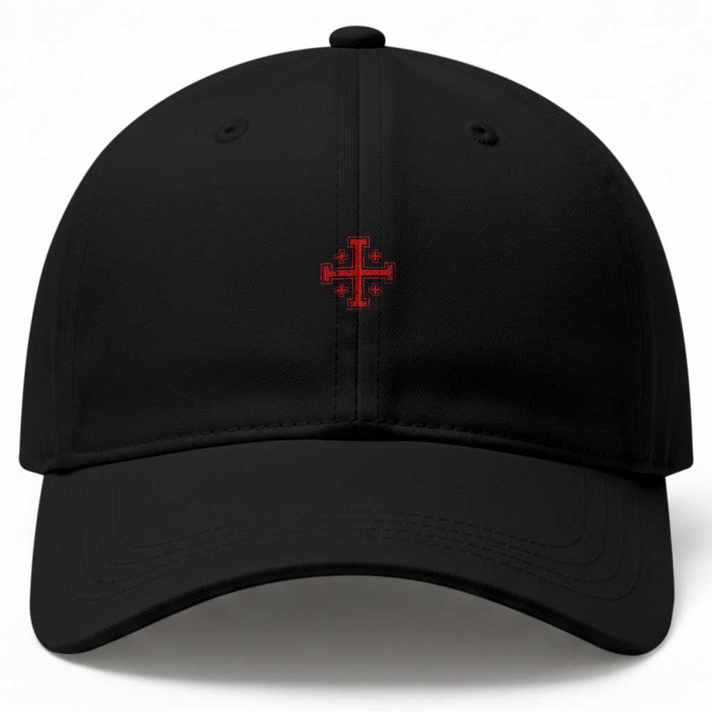 Vintage Catholic Knight Templar Jerusalem Cross Baseball Cap