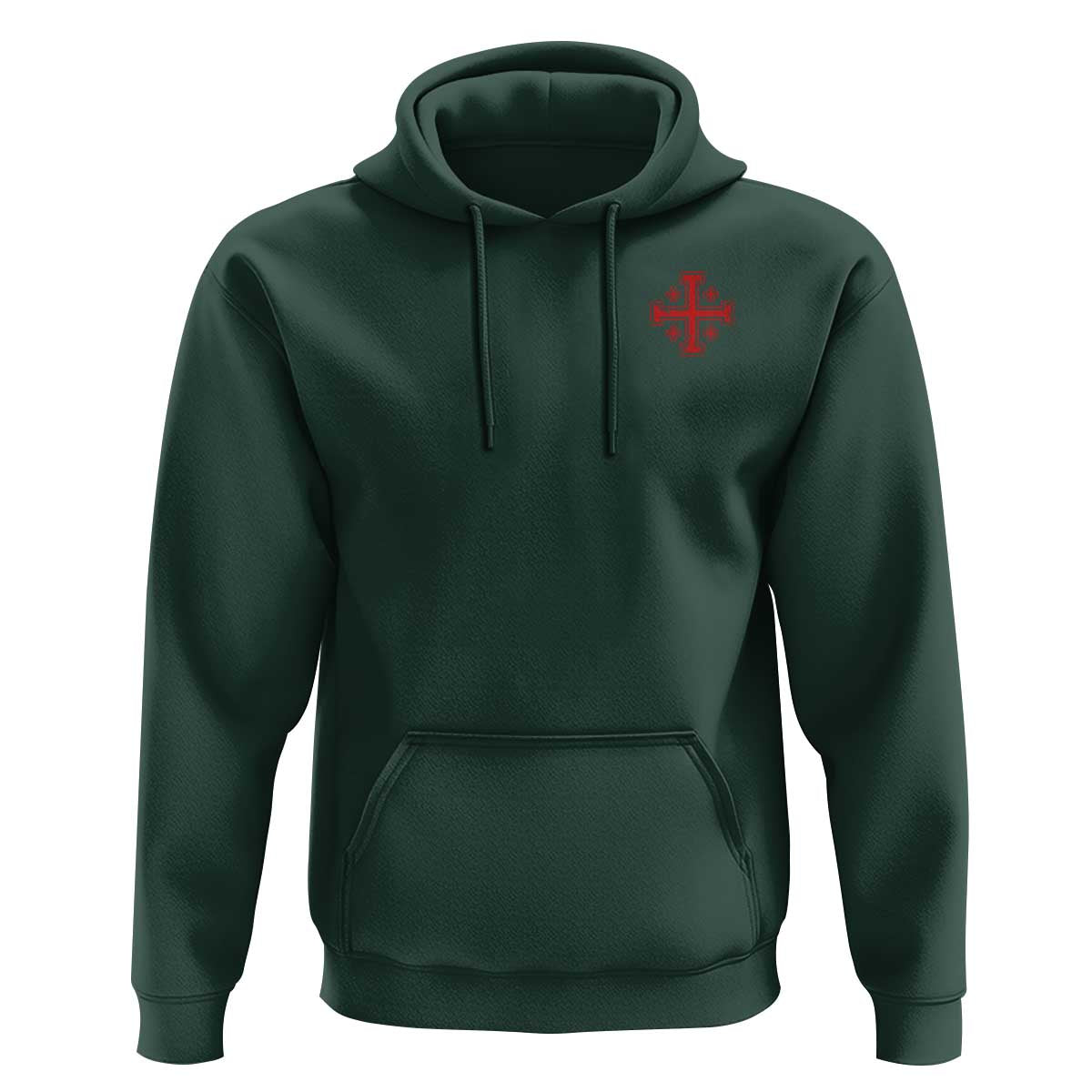 Vintage Catholic Knight Templar Jerusalem Cross Hoodie