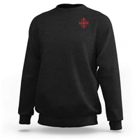 Vintage Catholic Knight Templar Jerusalem Cross Sweatshirt