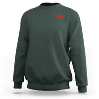 Vintage Catholic Knight Templar Jerusalem Cross Sweatshirt
