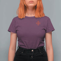 Vintage Catholic Knight Templar Jerusalem Cross T Shirt For Women