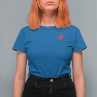 Vintage Catholic Knight Templar Jerusalem Cross T Shirt For Women