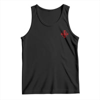Vintage Catholic Knight Templar Jerusalem Cross Tank Top