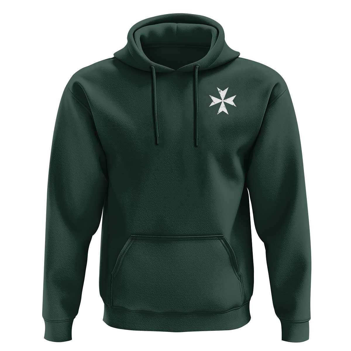 Knights Hospitaller Vintage Maltese Cross Catholic Christian Hoodie