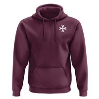 Knights Hospitaller Vintage Maltese Cross Catholic Christian Hoodie