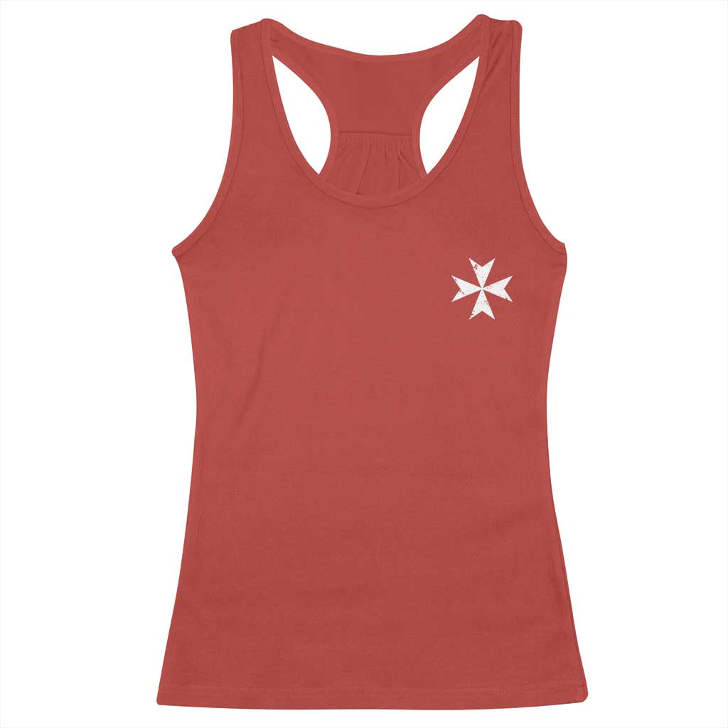 Knights Hospitaller Vintage Maltese Cross Catholic Christian Racerback Tank Top