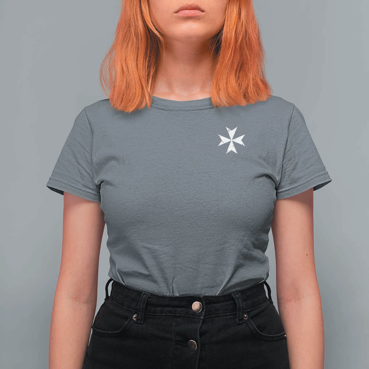Knights Hospitaller Vintage Maltese Cross Catholic Christian T Shirt For Women