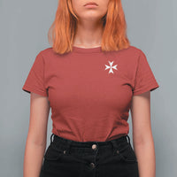 Knights Hospitaller Vintage Maltese Cross Catholic Christian T Shirt For Women