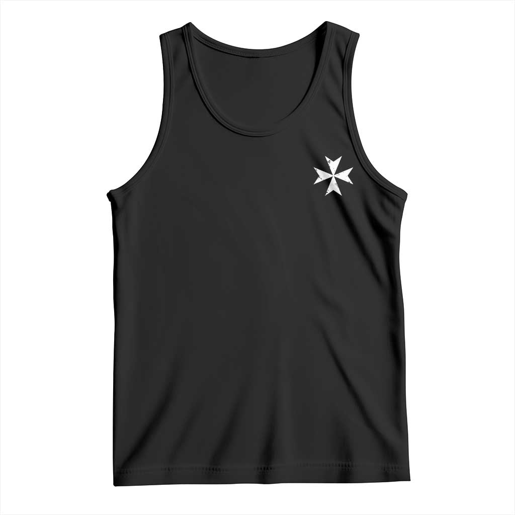 Knights Hospitaller Vintage Maltese Cross Catholic Christian Tank Top
