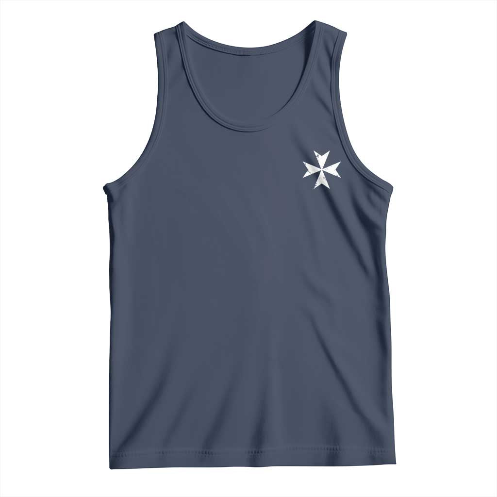 Knights Hospitaller Vintage Maltese Cross Catholic Christian Tank Top