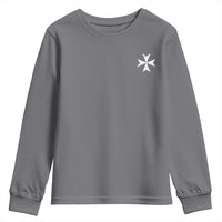 Knights Hospitaller Vintage Maltese Cross Catholic Christian Youth Sweatshirt