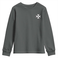 Knights Hospitaller Vintage Maltese Cross Catholic Christian Youth Sweatshirt