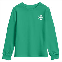 Knights Hospitaller Vintage Maltese Cross Catholic Christian Youth Sweatshirt