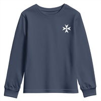 Knights Hospitaller Vintage Maltese Cross Catholic Christian Youth Sweatshirt