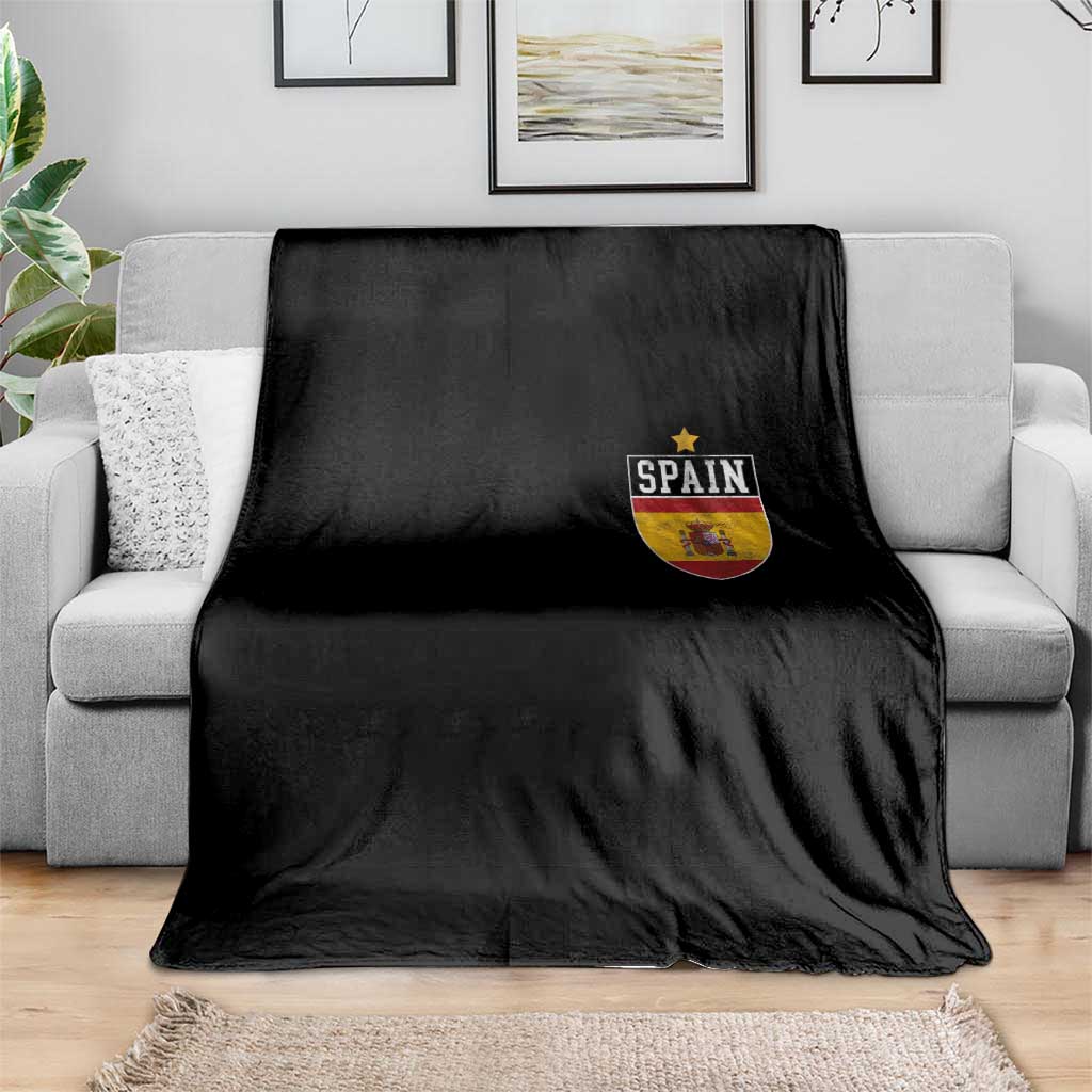 Spain 1st Star Espana Football Crest Throw Blanket