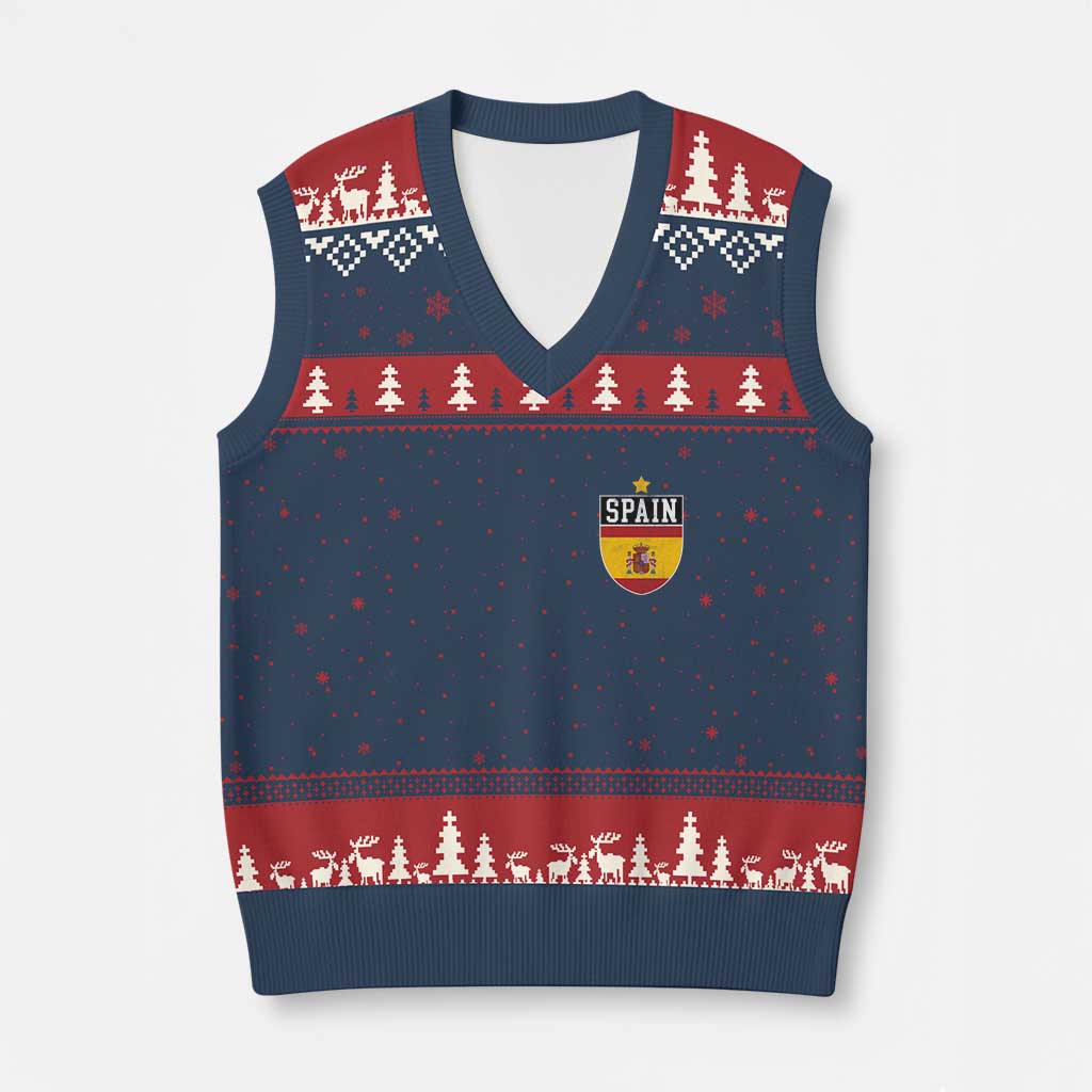 Spain 1st Star Espana Football Crest V-Neck Knit Sweater Vest