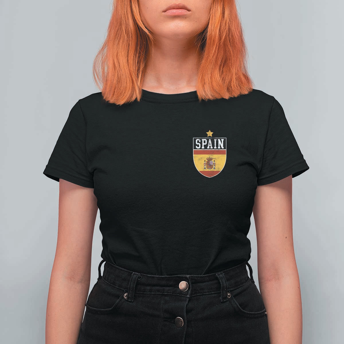 Spain 1st Star Espana Football Crest T Shirt For Women