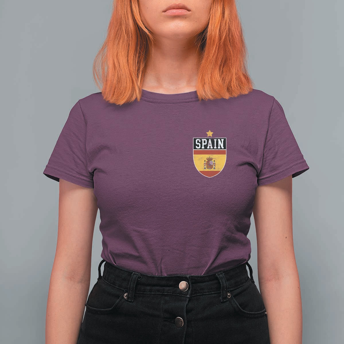 Spain 1st Star Espana Football Crest T Shirt For Women