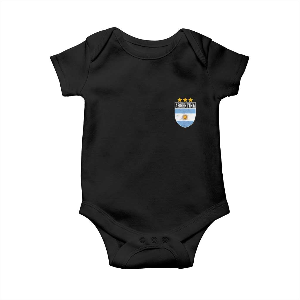 Argentina 3rd Star Vintage Argentine Football Crest Baby Onesie