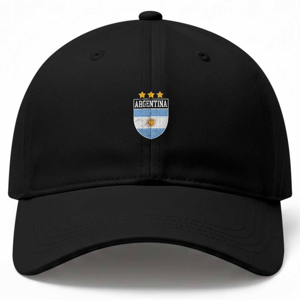 Argentina 3rd Star Vintage Argentine Football Crest Baseball Cap