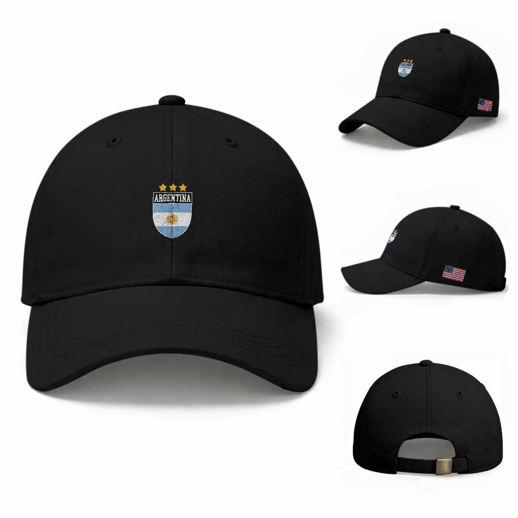 Argentina 3rd Star Vintage Argentine Football Crest Baseball Cap