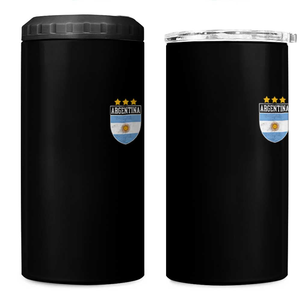 Argentina 3rd Star Vintage Argentine Football Crest 4 in 1 Can Cooler Tumbler
