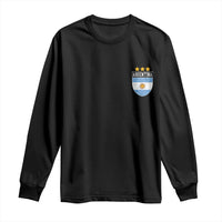 Argentina 3rd Star Vintage Argentine Football Crest Long Sleeve Shirt