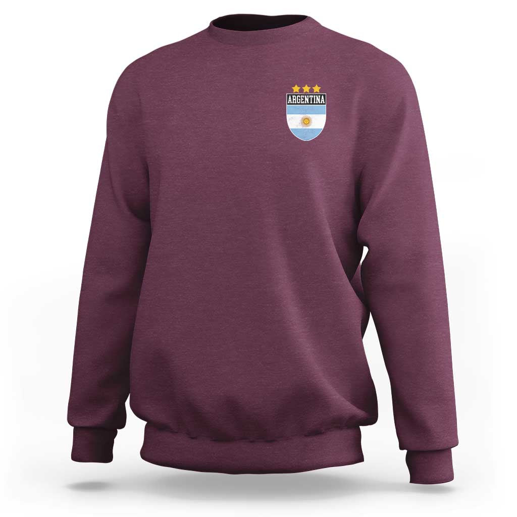 Argentina 3rd Star Vintage Argentine Football Crest Sweatshirt