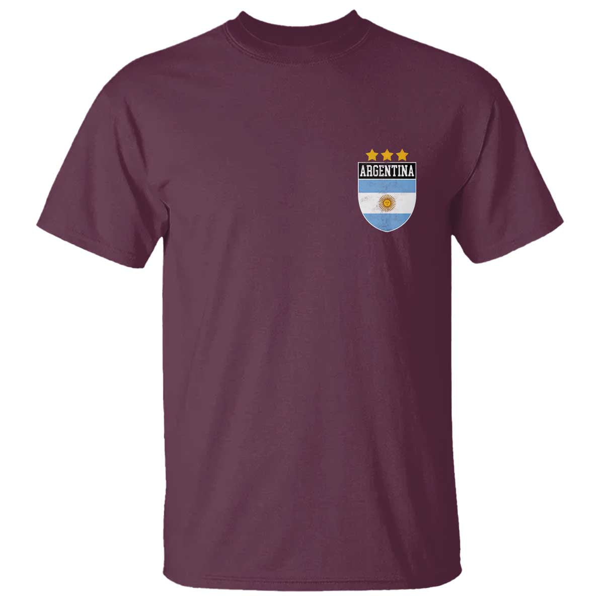 Argentina 3rd Star Vintage Argentine Football Crest T Shirt