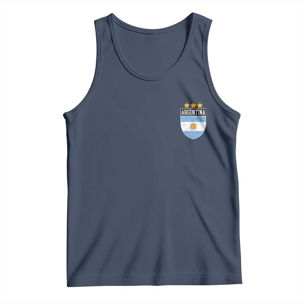 Argentina 3rd Star Vintage Argentine Football Crest Tank Top
