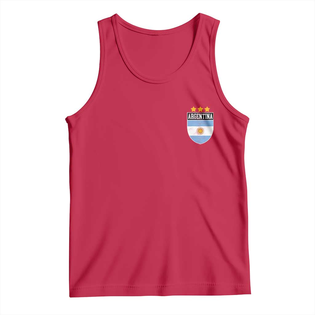 Argentina 3rd Star Vintage Argentine Football Crest Tank Top