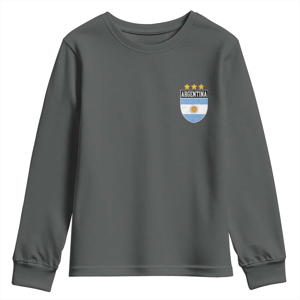 Argentina 3rd Star Vintage Argentine Football Crest Youth Sweatshirt