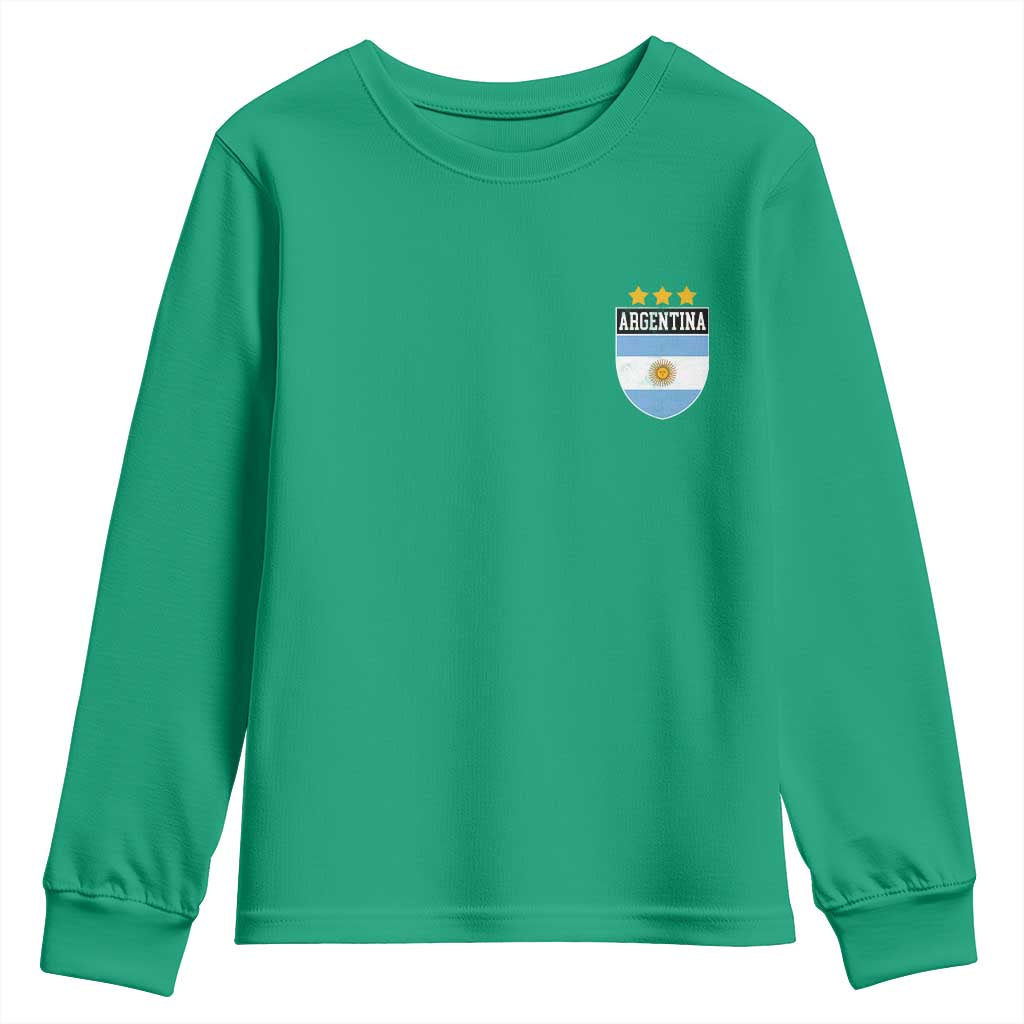 Argentina 3rd Star Vintage Argentine Football Crest Youth Sweatshirt