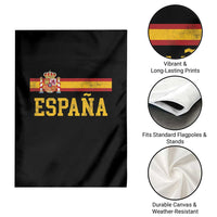 Espana Pride Vintage Spain Coat of Arms Patriotic Spainish Flag Garden Flag
