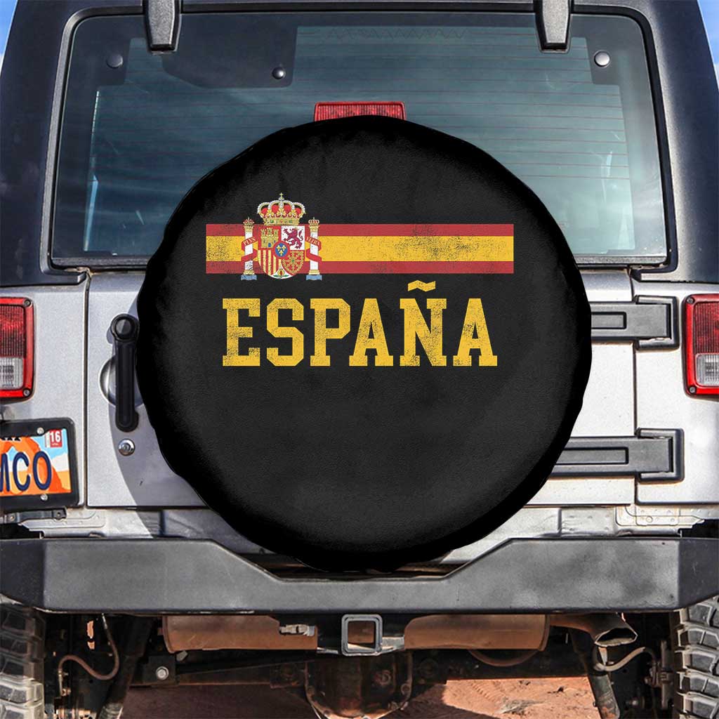 Espana Pride Vintage Spain Coat of Arms Patriotic Spainish Flag Spare Tire Cover