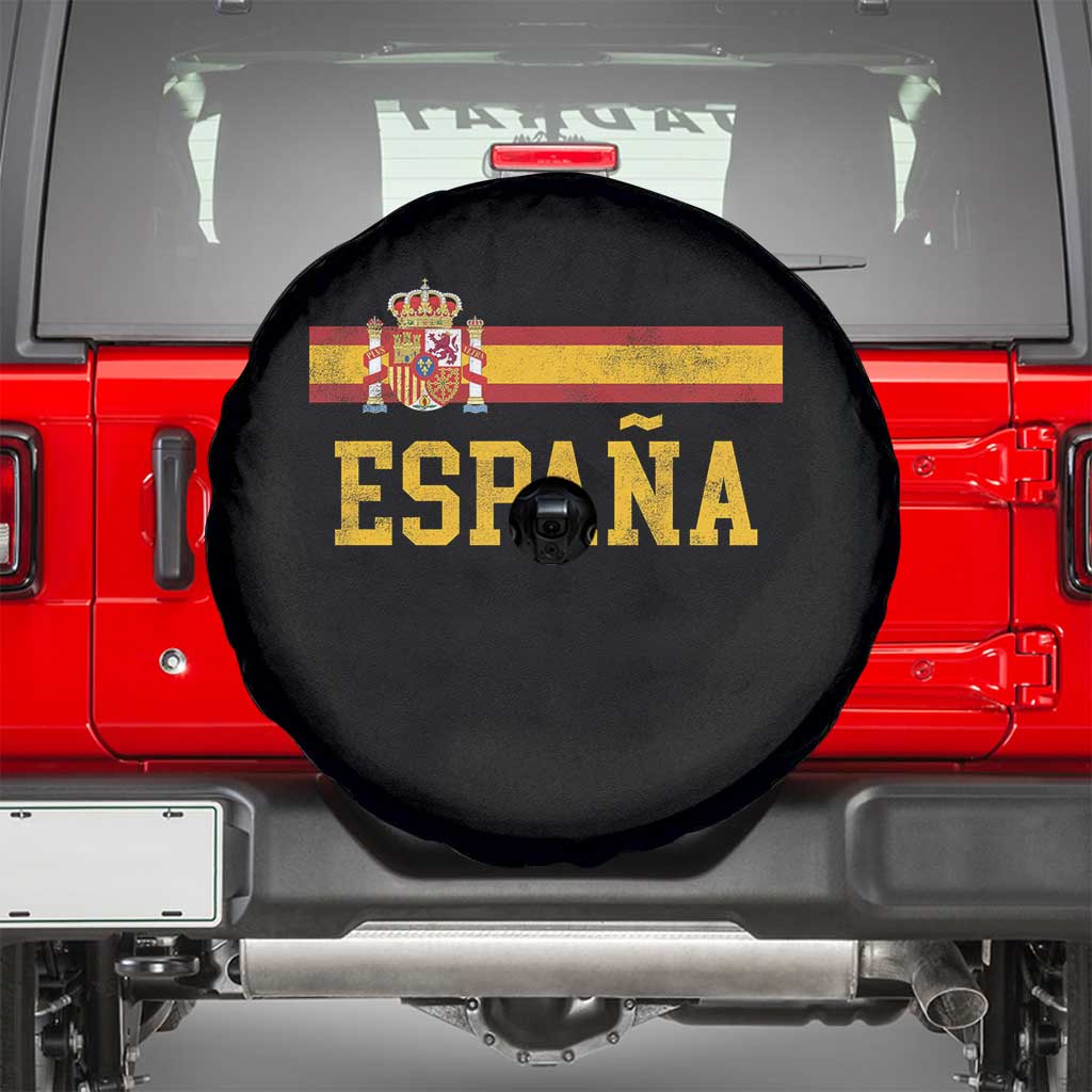 Espana Pride Vintage Spain Coat of Arms Patriotic Spainish Flag Spare Tire Cover