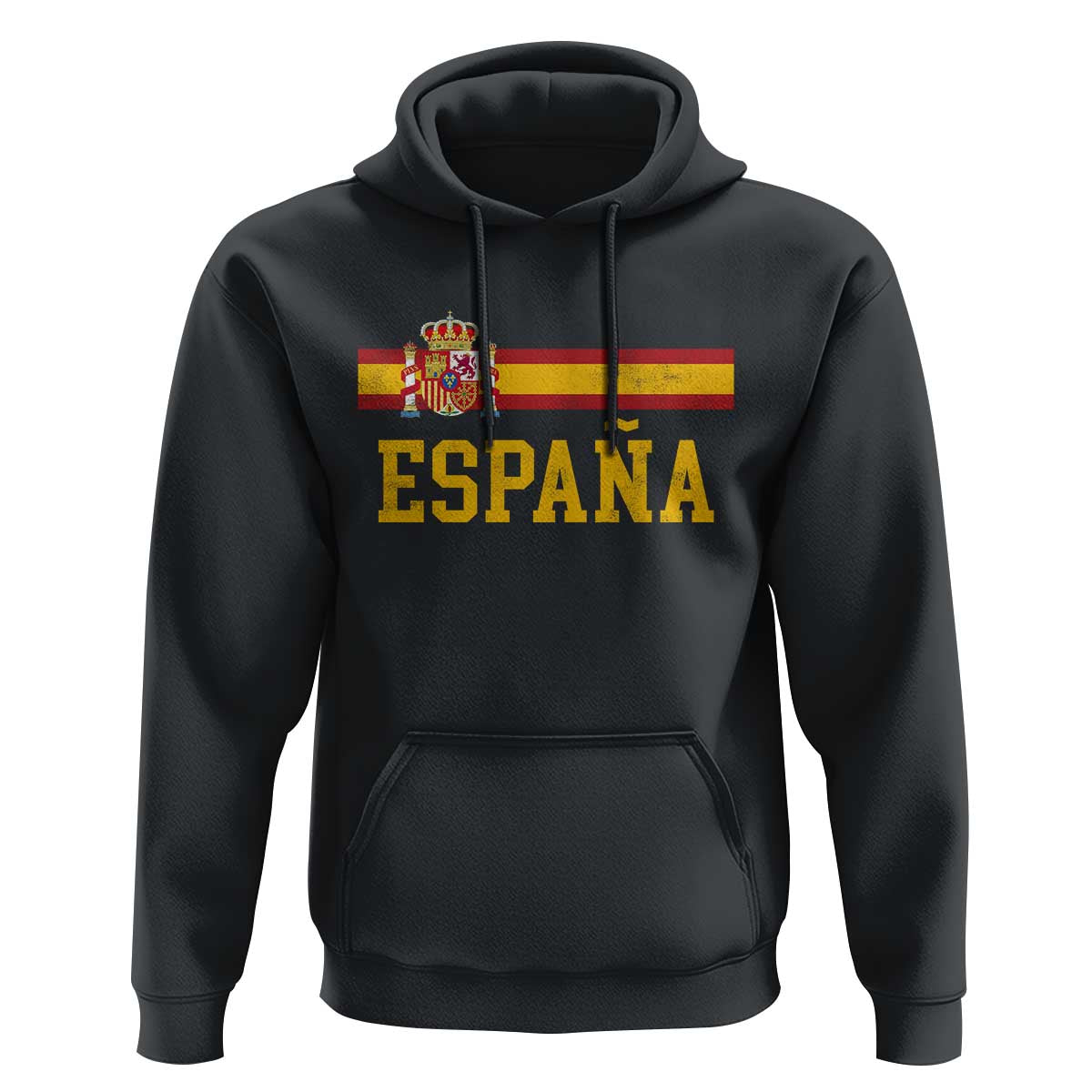 Espana Pride Vintage Spain Coat of Arms Patriotic Spainish Flag Hoodie