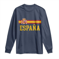 Espana Pride Vintage Spain Coat of Arms Patriotic Spainish Flag Long Sleeve Shirt