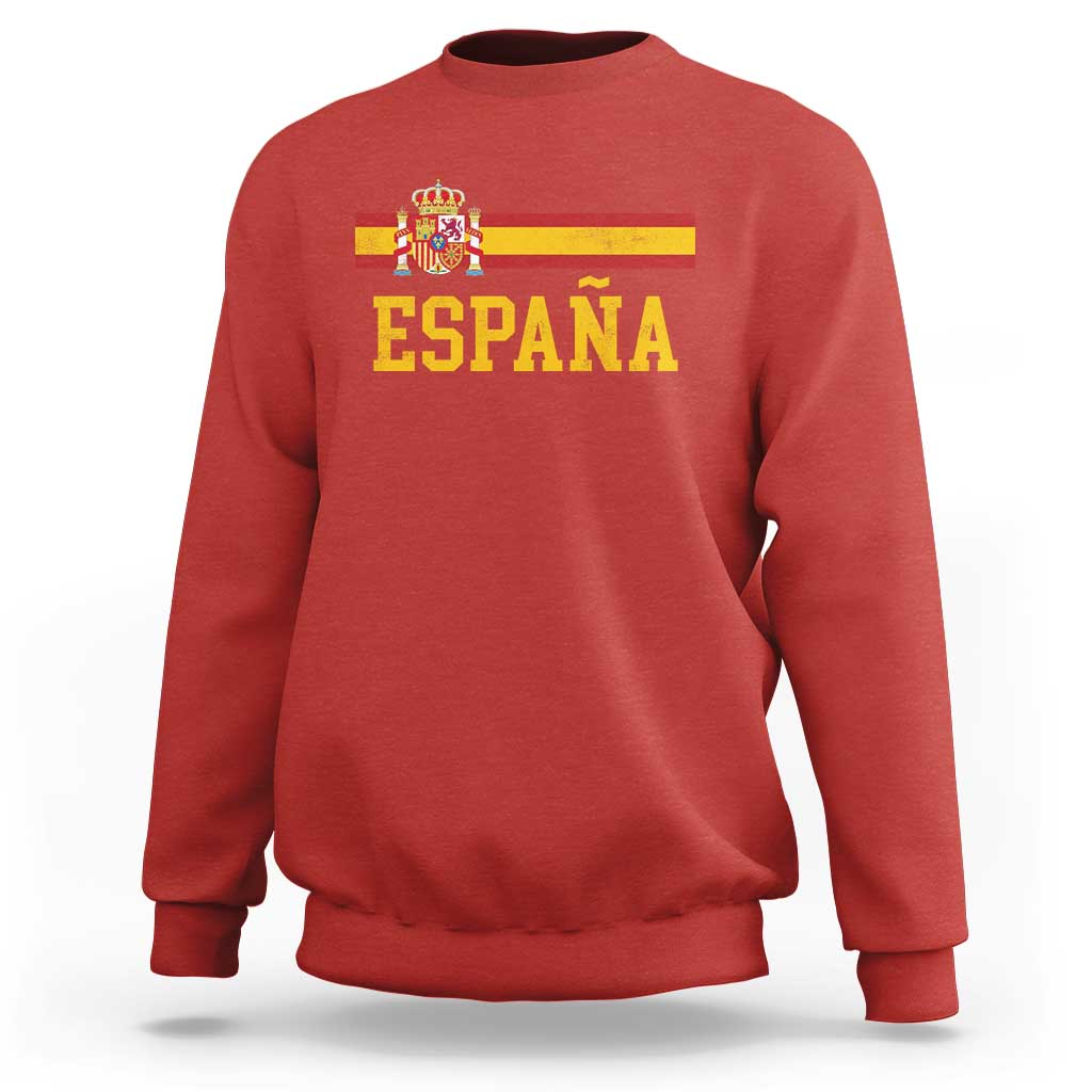 Espana Pride Vintage Spain Coat of Arms Patriotic Spainish Flag Sweatshirt