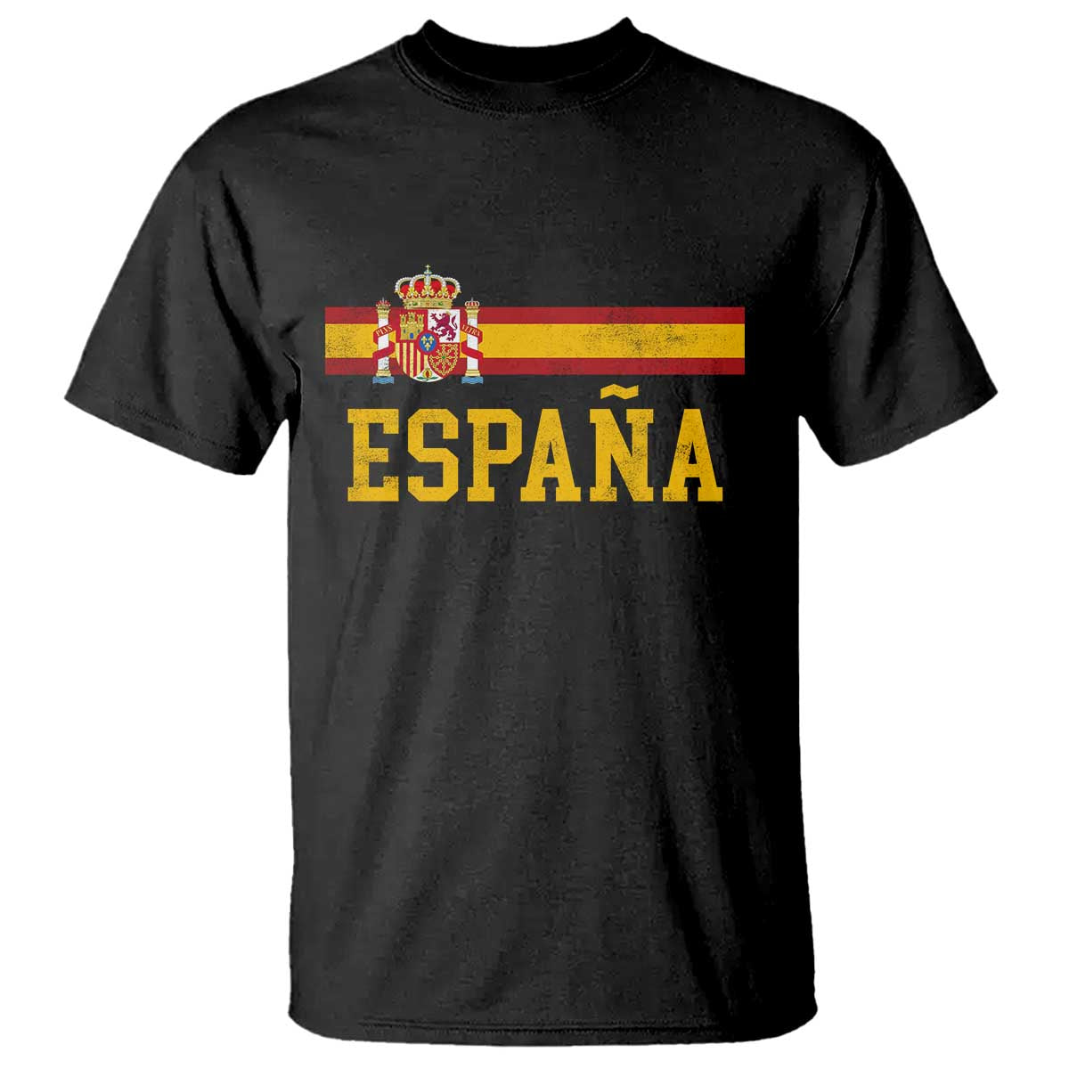 Espana Pride Vintage Spain Coat of Arms Patriotic Spainish Flag T Shirt