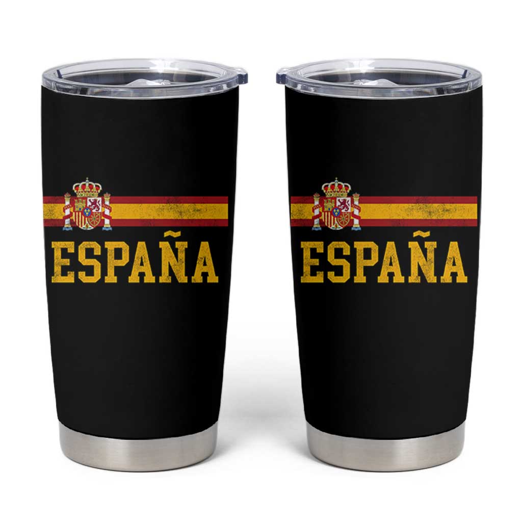 Espana Pride Vintage Spain Coat of Arms Patriotic Spainish Flag Tumbler Cup
