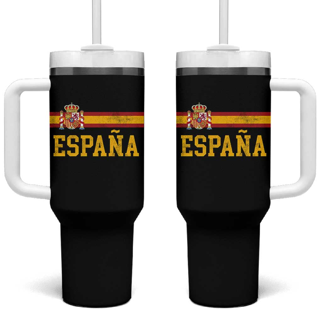 Espana Pride Vintage Spain Coat of Arms Patriotic Spainish Flag Tumbler With Handle