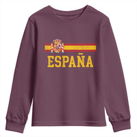 Espana Pride Vintage Spain Coat of Arms Patriotic Spainish Flag Youth Sweatshirt