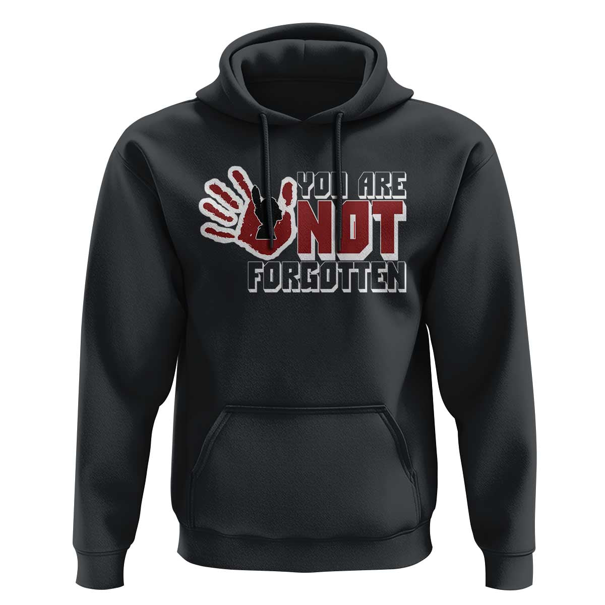 Native American Women Hoodie You Are Not Forgotten Stop MMIW Red Hand