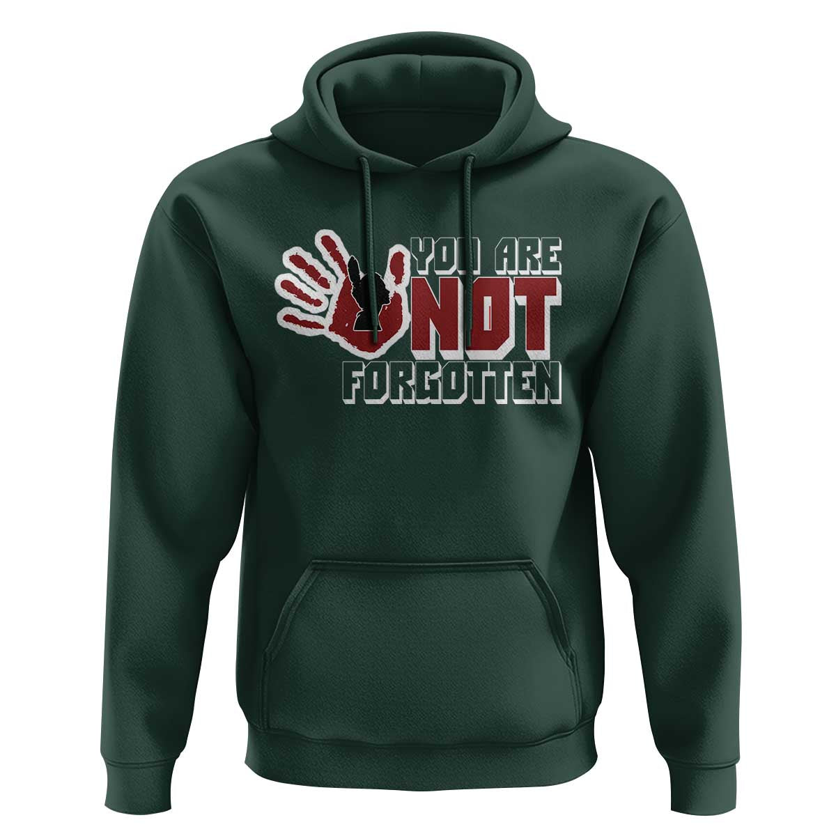 Native American Women Hoodie You Are Not Forgotten Stop MMIW Red Hand