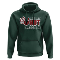 Native American Women Hoodie You Are Not Forgotten Stop MMIW Red Hand